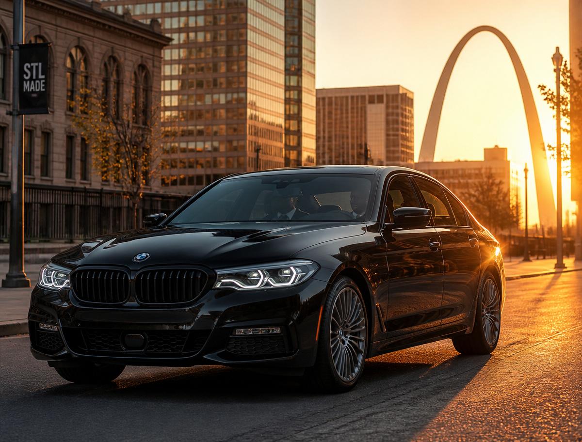 BMW 5 Series luxury executive sedan for premium business transfers across St. Louis